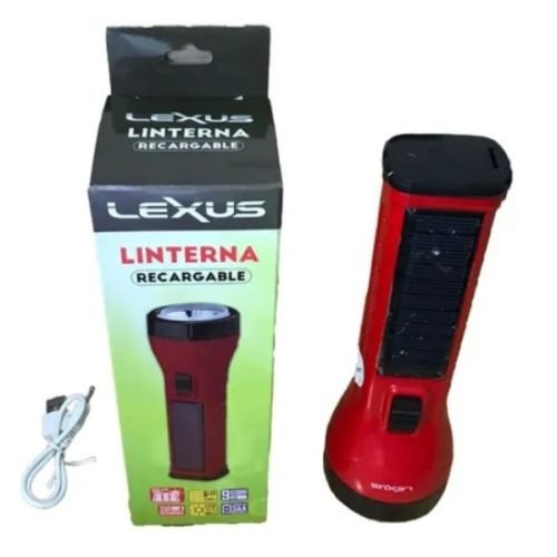 Linterna Lexus Recagable Con Panel Solar Rf55S-5001