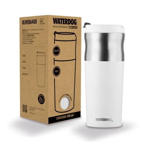 Vaso Termico Waterdog Olivera Blanco
