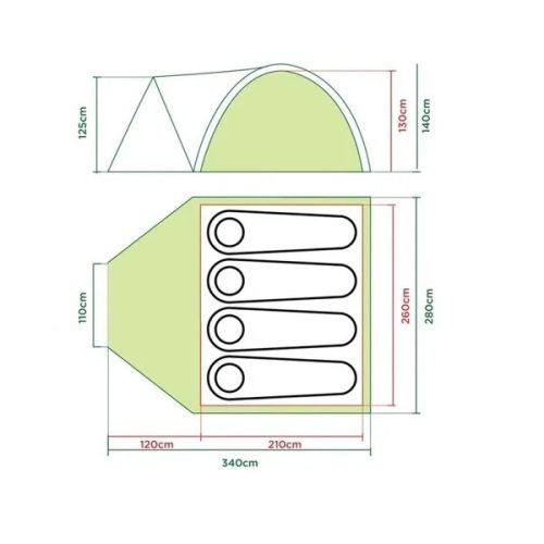 Carpa Coleman Darwin 4+ Con Abside