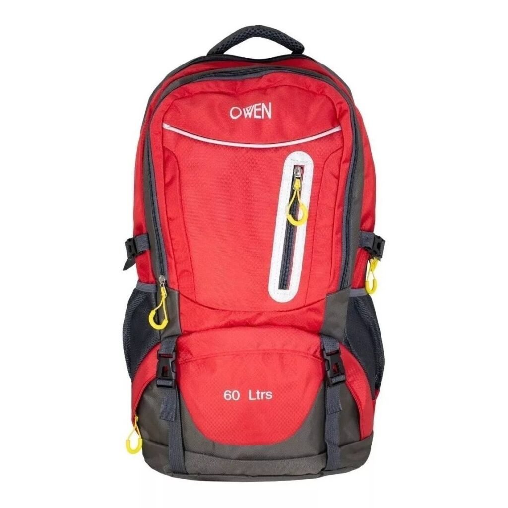 MOCHILA OWEN 60LTS CAMPING ROJA/GRIS