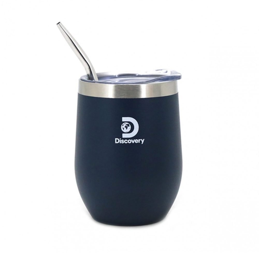 Mate Discovery 15246 Azul Con Tapa Y Bombilla