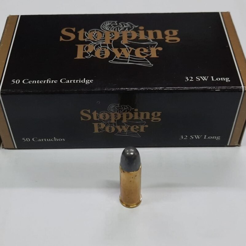 Munición Stopping Power .32 S&W Long 95gr LRN Punta Redondeada Plomo