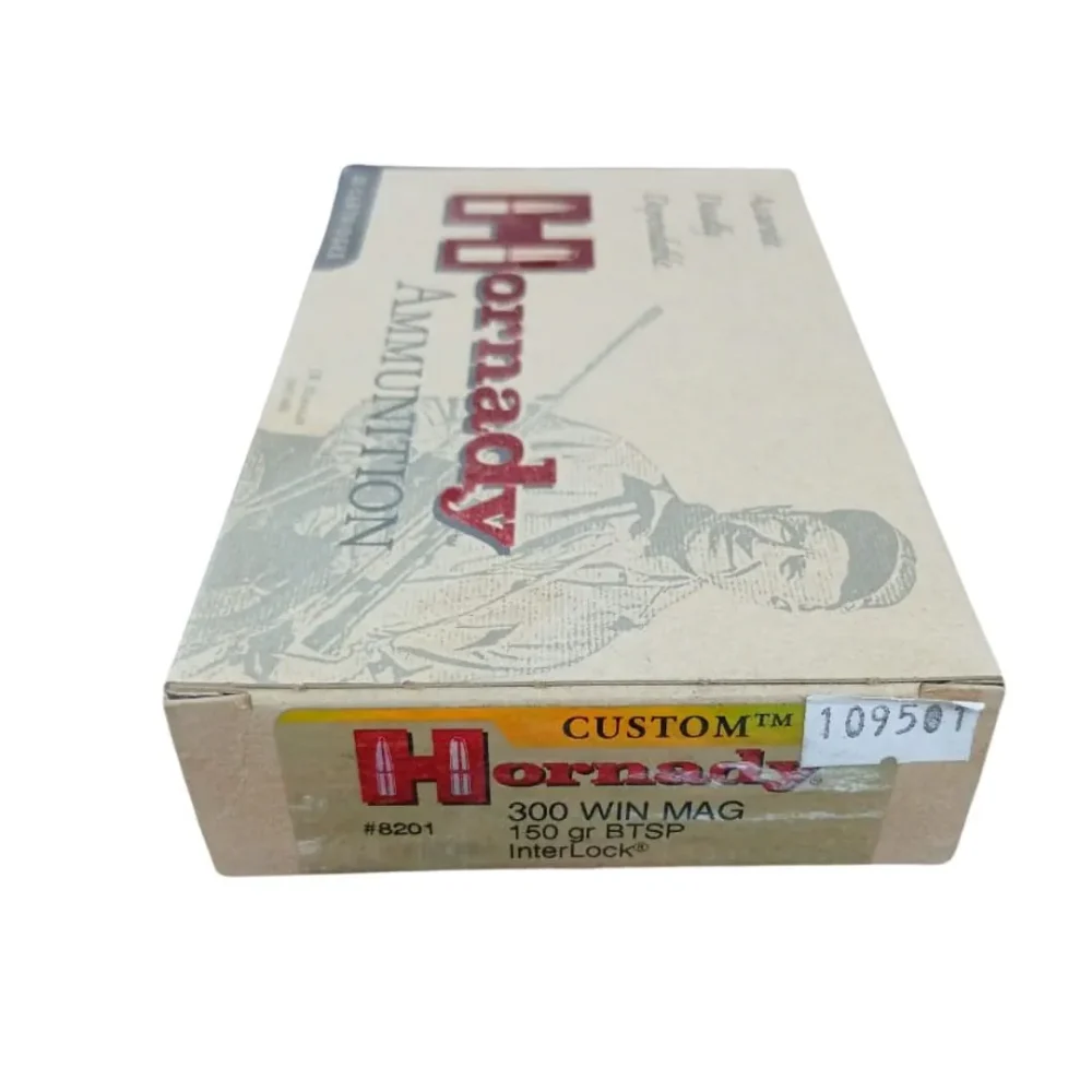 Munición Hornady .300 Win Mag 150 gr BTSP Custom Rifle – Balas Punta Afilada por unidad