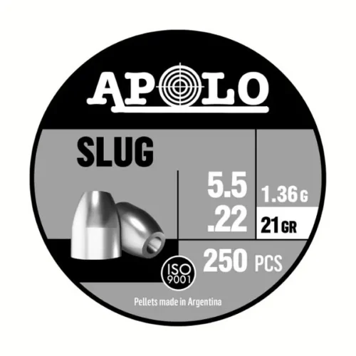 Balines Apolo Slug 5,5 X 250 "21 Gr" 21 Gr/1,36Grs 19300