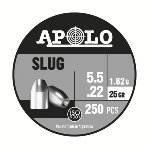 Balines Apolo Slug 5,5 X 250 “25 Gr” 25 Gr/1,62 G