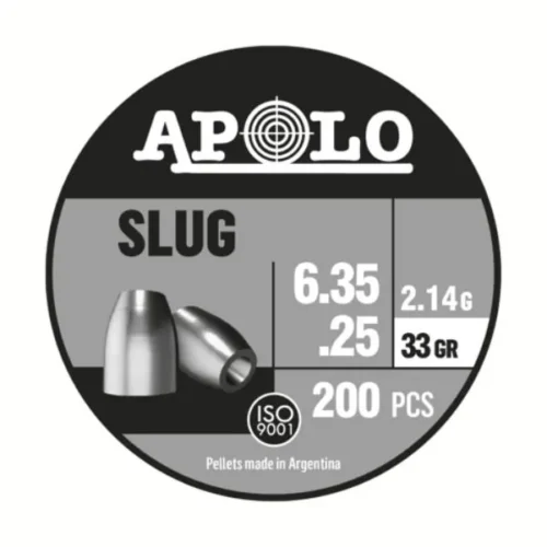 Balines Apolo Slug 6,35 X 200 33 Gr/2,14Grs