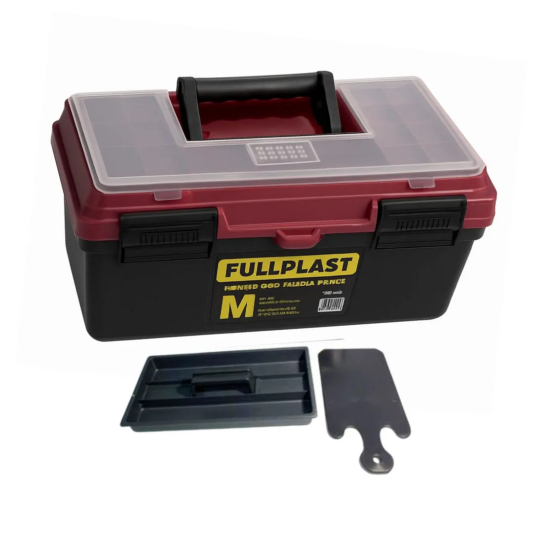 Caja Mod.006 M 18Plg con Bandeja Separadora y Tabla para Filetiar Negro