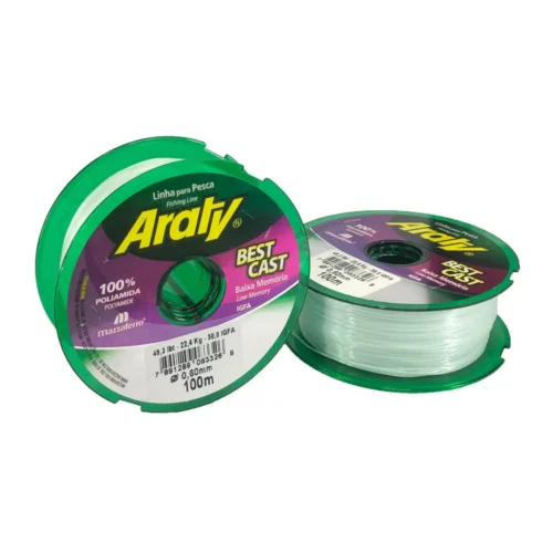 Nylon Araty Best Cast 0,45mm 100mts Blanco Azulado