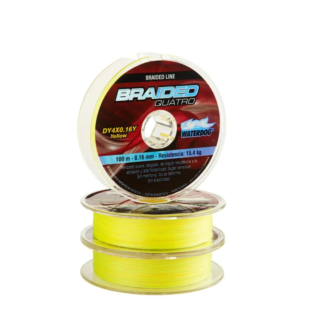 Multifilamento 4X 0,14mm/10,7kg Amarillo 4 Hebras (Cajax6) (Dy4X 0.14Y)