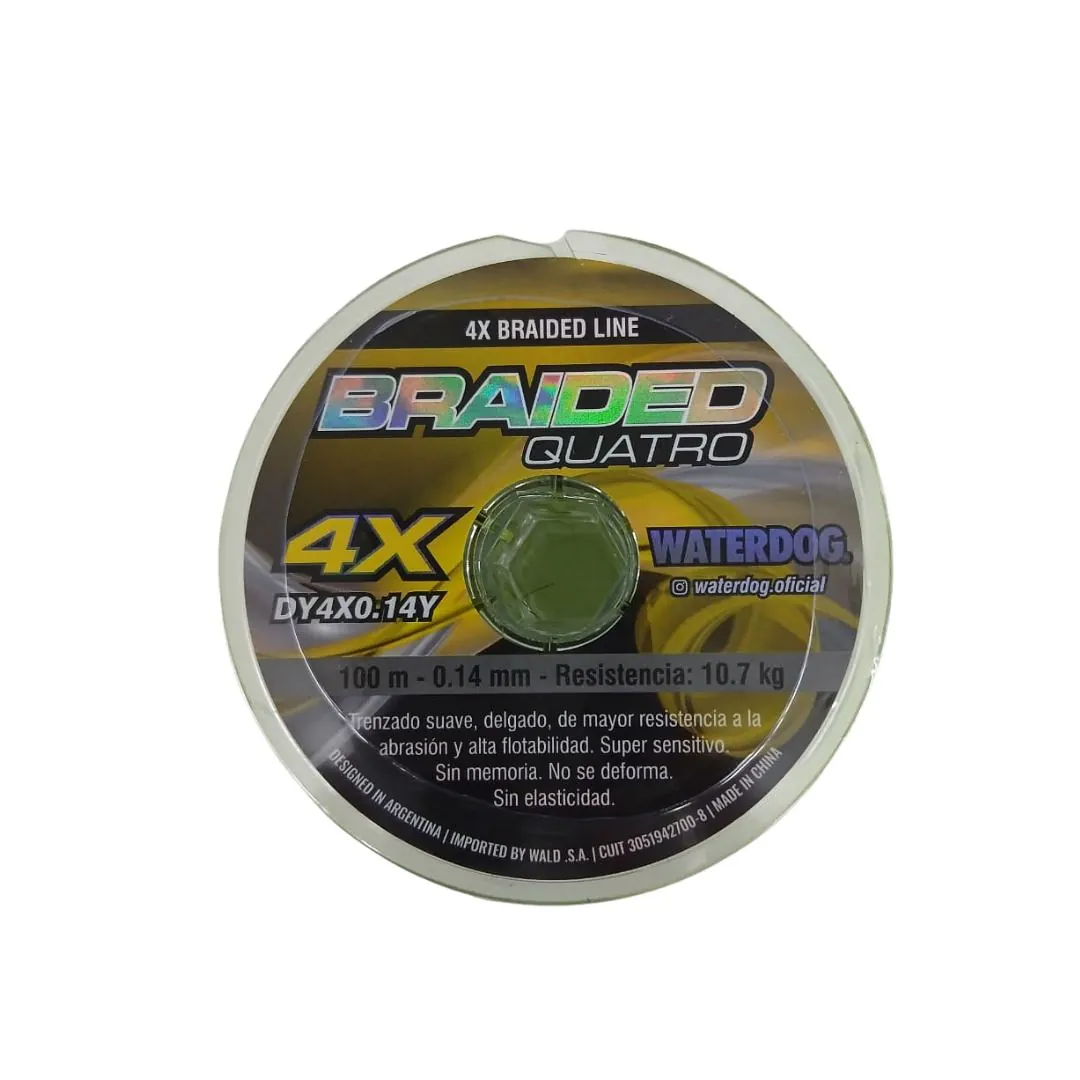 Multifilamento 4X 0,14mm/10,7kg Naranja 4 Hebras (Cajax6) (Dy4X 0.14Or)