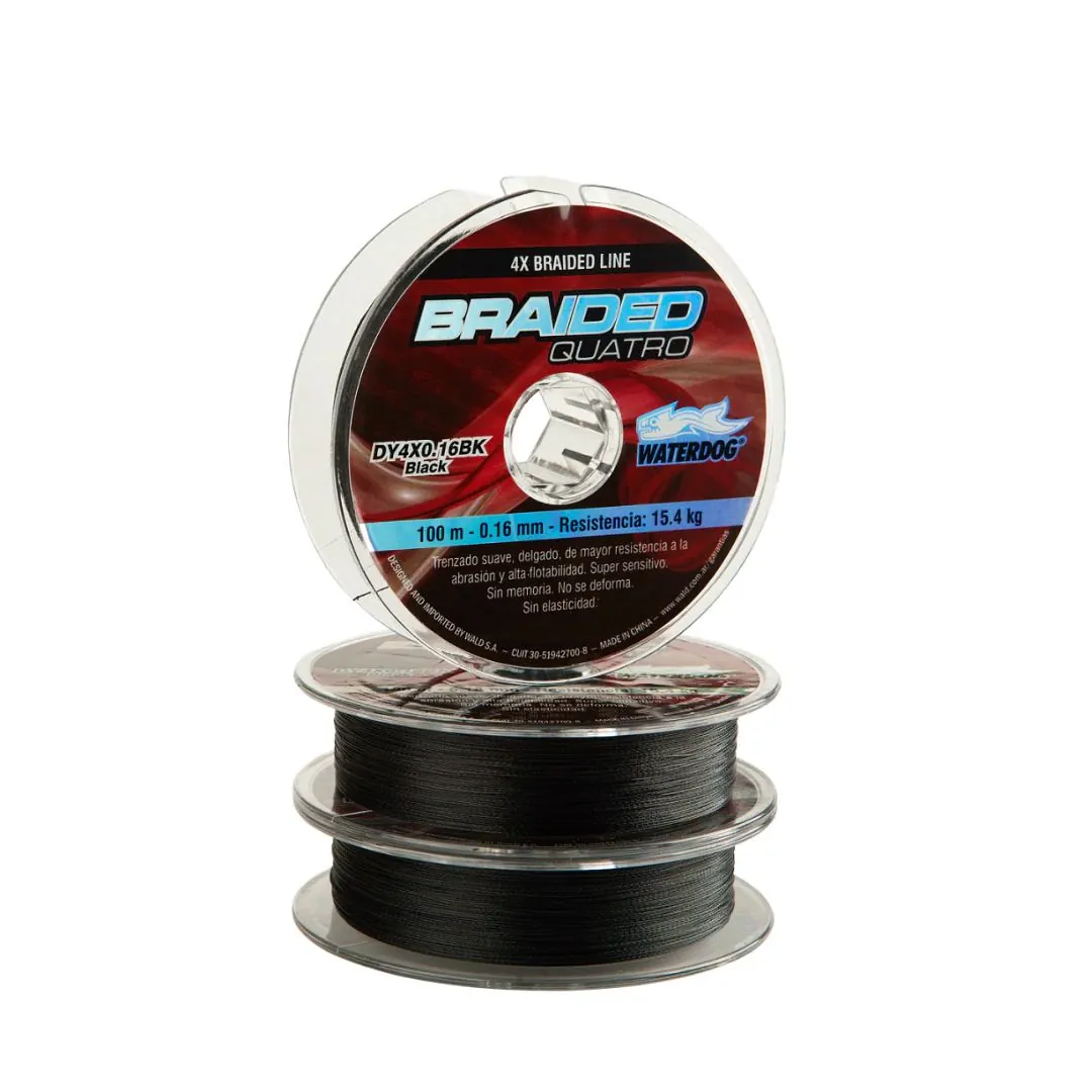 Multifilamento 4X 0,18mm/17,1kg Negro 4 Hebras (Cajax6) (Dy4X 0.18Bk)