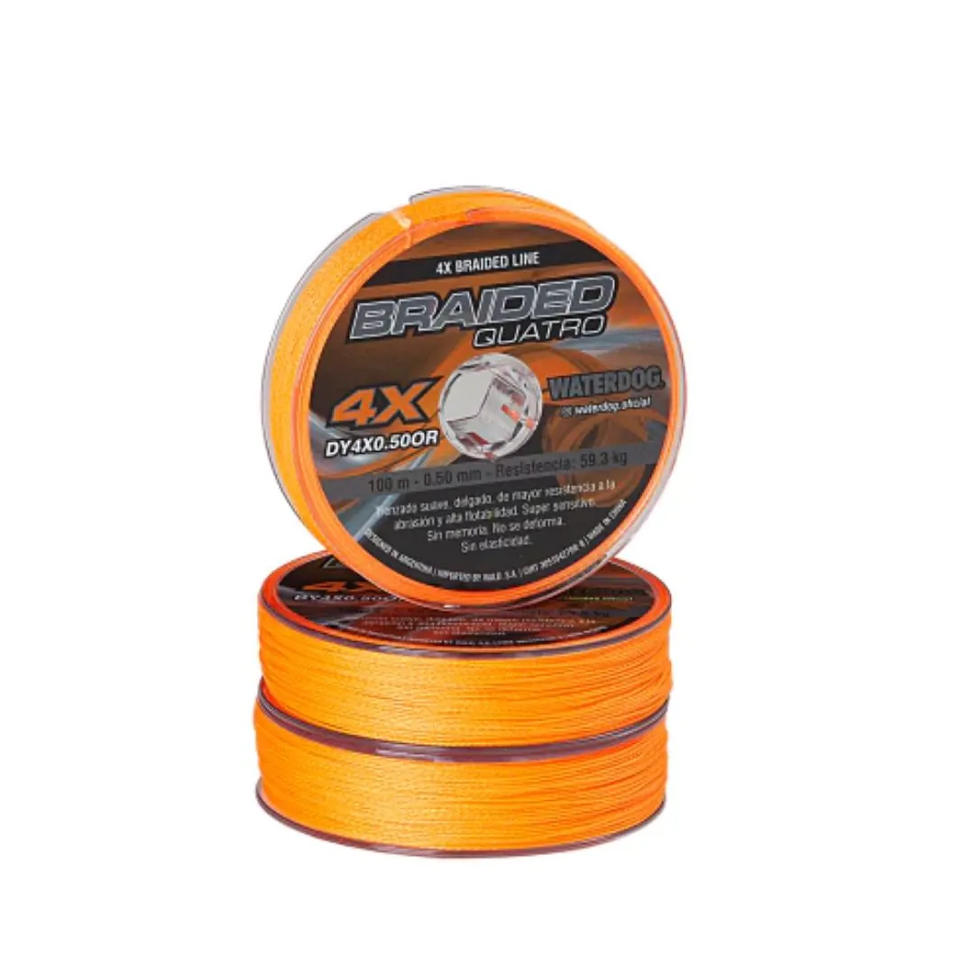 Multifilamento 4X 0,35mm/40,6kg Naranja 4 Hebras (Cajax6) (Dy4X 0.35Or)