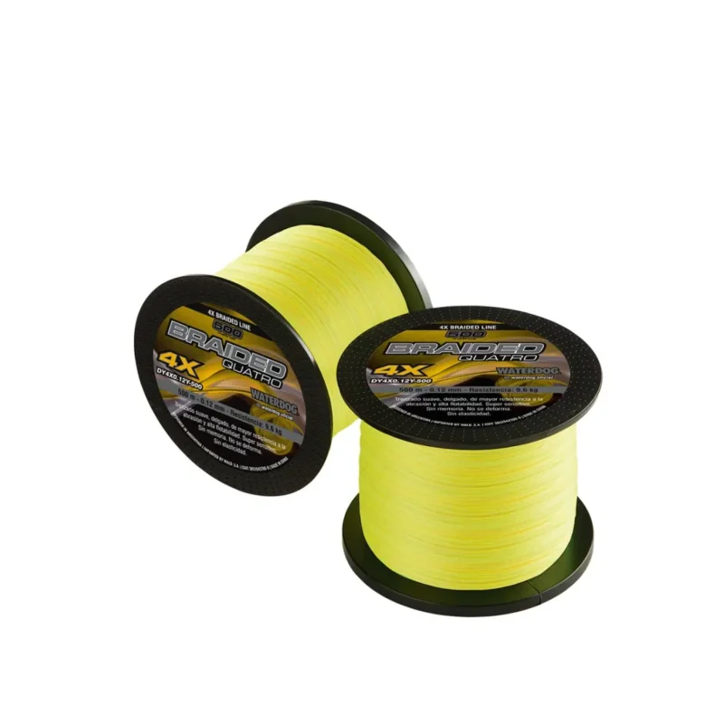 Multifilamento Waterdog 4X 0,40mm/23,8kg/500Mts Amarillo 4 Hebras