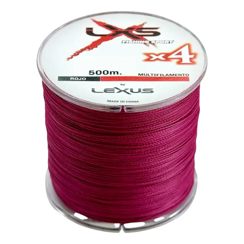 50565150 Multifilamento 4X 0,14mm/ 8,00kg-19Lb/500mts Rojo
