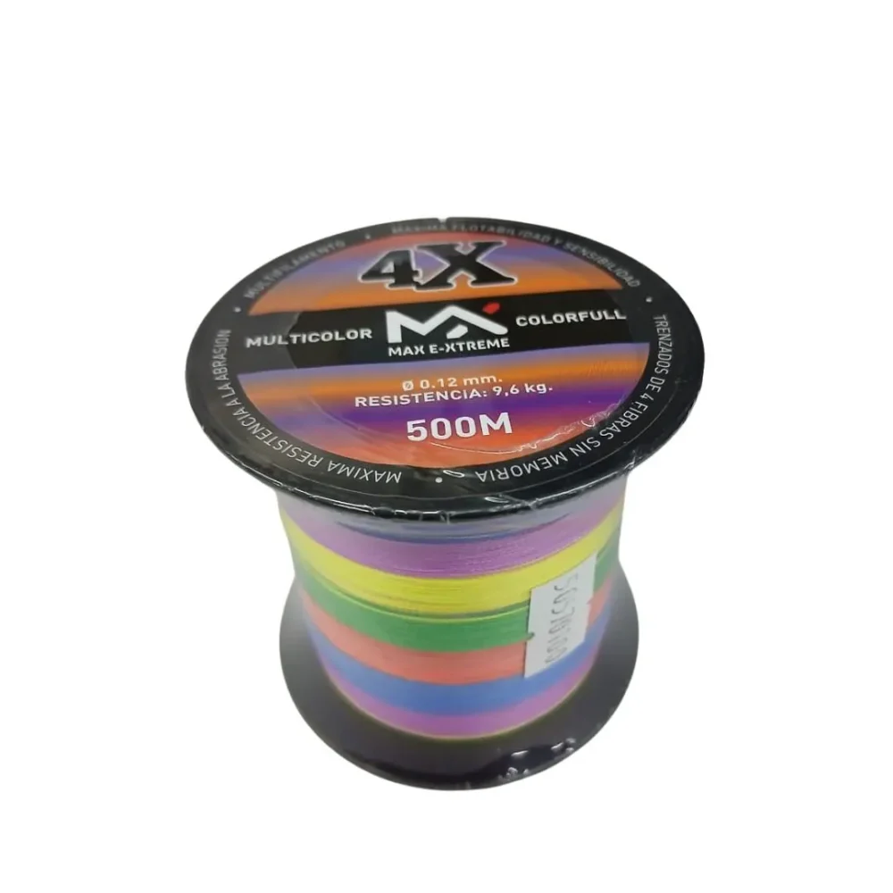 50570100-1.webp Multifilamento Max E-Xtreme E Xtreme 4X 0,12 Mm/9,6 Kg Bobina X500Mts Multicolor 4Hebras
