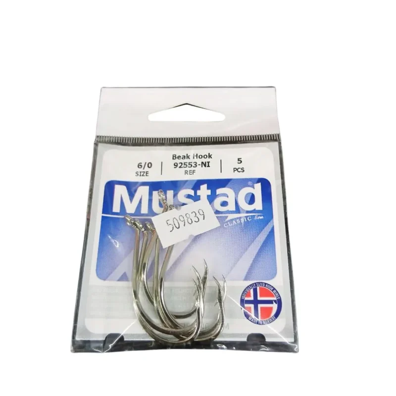 Anzuelo Mustad 92553 Ni N*6/0 bolsa x 5 unidades 610
