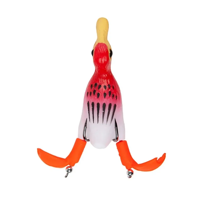 Señuelo Waterdog Patito Rojo/Blanco Con Patas/12Gr/1 Anz Doble.(P9125)