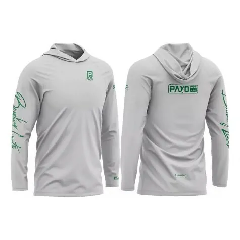 remera breaking combinada con capucha manga larga uv 50 Gris Hombre Payo