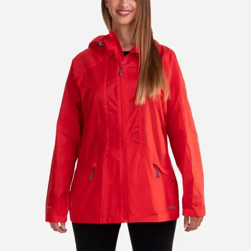 Campera Atlantic Rompeviento con Capucha Mujer Rojo XS