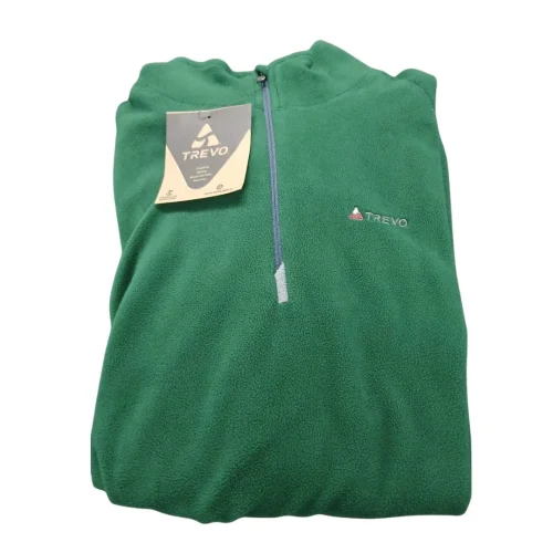 Buzo Adventure 1/2 Cierre Micropolar Verde/Gris XL