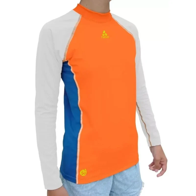 Remera Trevo de Playa para Niños con Protección Uv50 Naranja 4 años