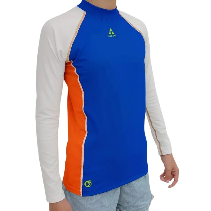 Remera de Playa para Niños con Protección Uv50 Azul Francia 4 años