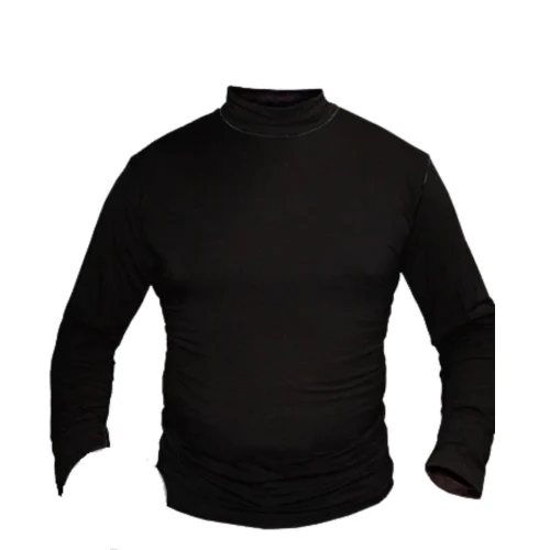 Polera Bamboo Manga Larga Negro S