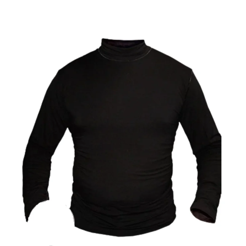 Polera Bamboo Manga Larga Negro S