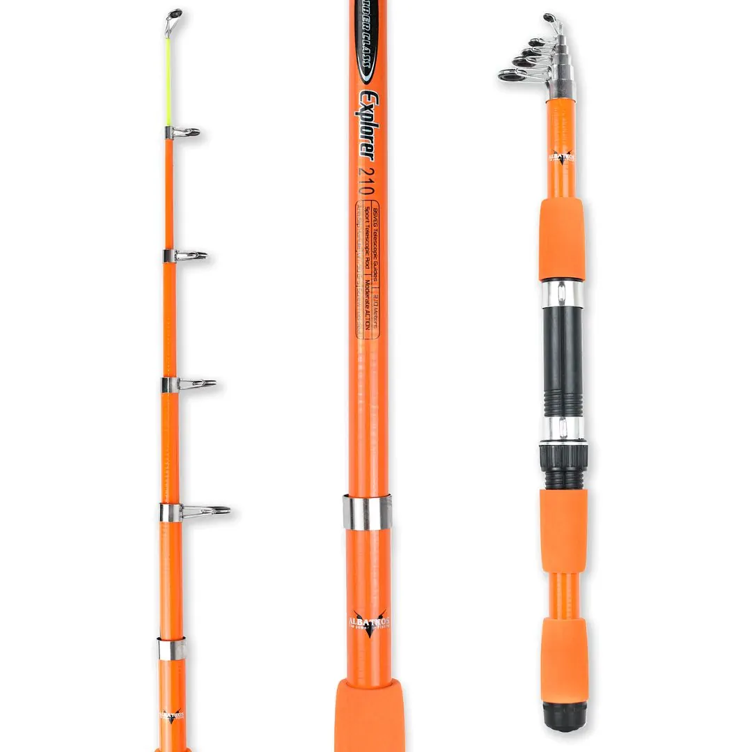 Caña Explorer 2,70mts Telescópica 60grs Pejerrey Variada