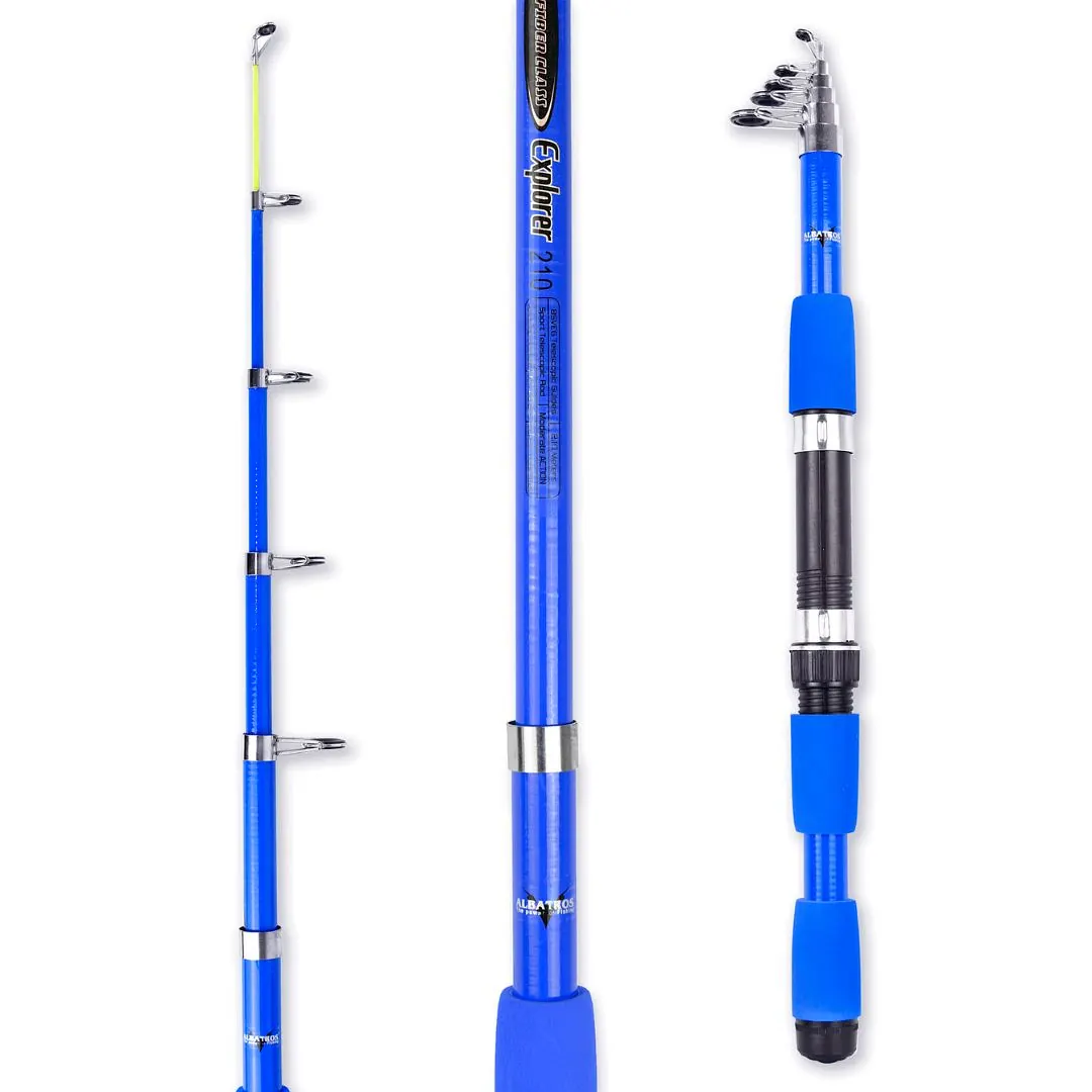 Caña Explorer 2,70mts Telescópica 60grs Pejerrey Variada