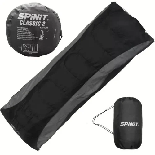 Bolsa De Dormir Spinit Classic 2 +10°/0,9Kg Negra 260036