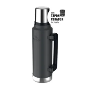 Termo Stanley Classic 1,400 Lts Asa Plegable Negro 2.0 (600403)