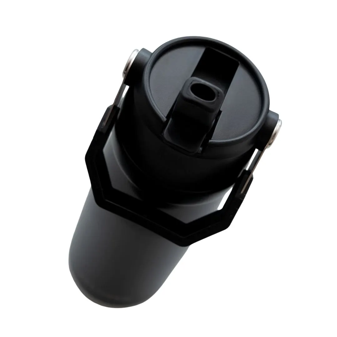 Botella Térmica 650 ML Con Manija Negro