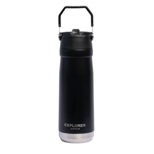 Botella Térmica Explorer 650 ML Con Manija Negro
