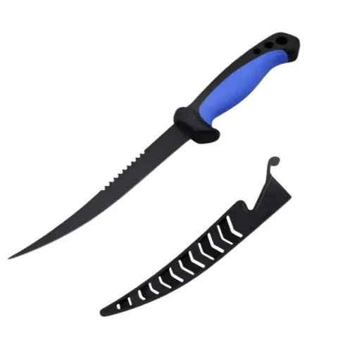 Cuchillo Max E-Xtreme Fileteador de Acero Inoxidable 25 Cm Con Funda