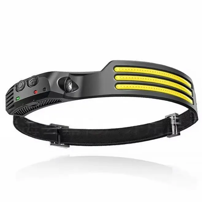 Linterna Frontal Morgul - Vincha Recargable Con Sensor Amarillo