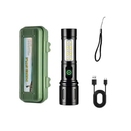 Linterna Morgul De Mano Lin-1-3 300Lum C/Mini Reflector Y Zoom "Led" Recargable Usb (Lin-1-3)