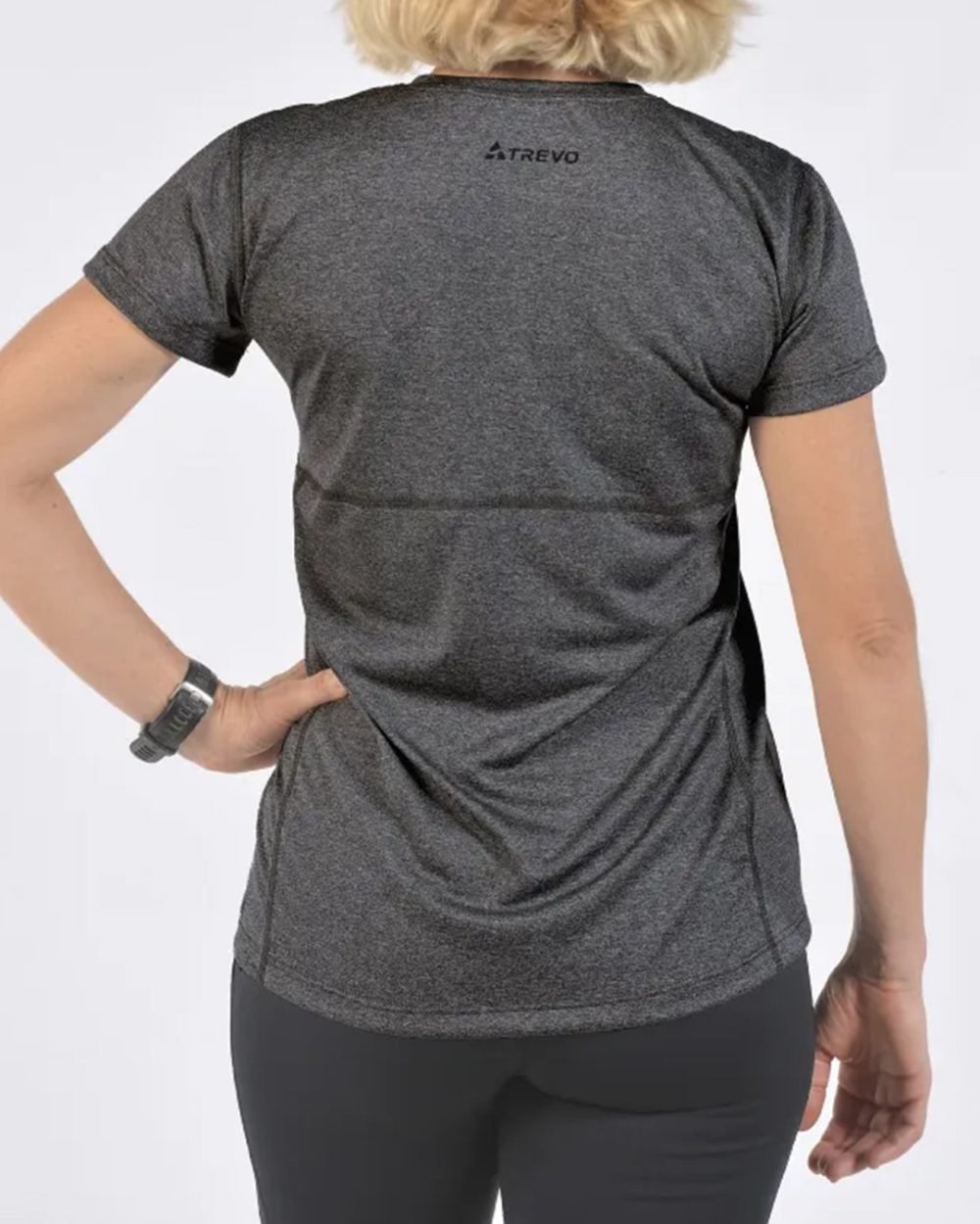 Remera X-Terra Mujer Mc Talle 3/L Gris Topo (Ia0133) Trevo