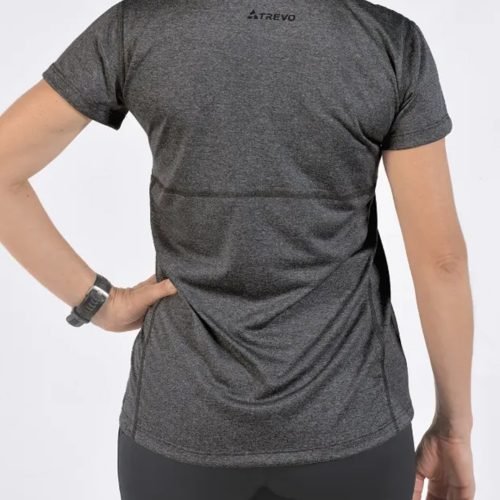 Remera X-Terra Mujer Mc Talle 3/L Gris Topo (Ia0133) Trevo