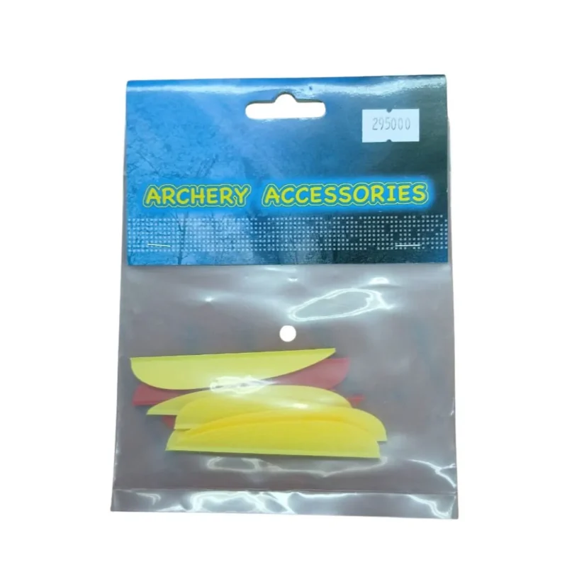 Set Nux de Vanes "Plumas" para Flechas 3" X 9 Unidades. Amarillo/Rojo (Vane 3.0)