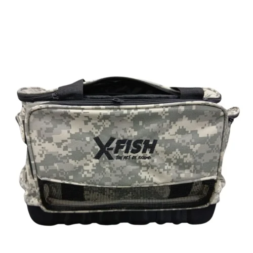 41086006 Bolso de Pesca X-Fish Base Rigida Arena Camo 50X30X25 Cm