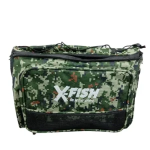 Bolso de Pesca X-Fish Mediano con Bolsillos Verde 40X25X25 Cm