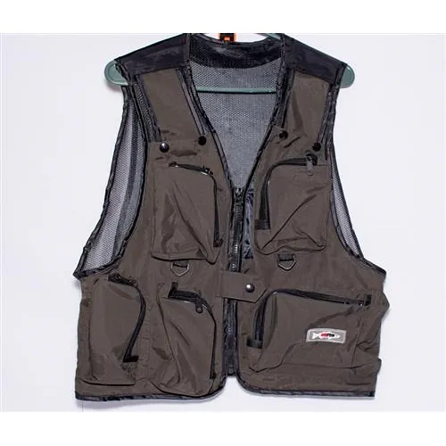48044200 Chaleco de Pesca Liso Verde Unisex L