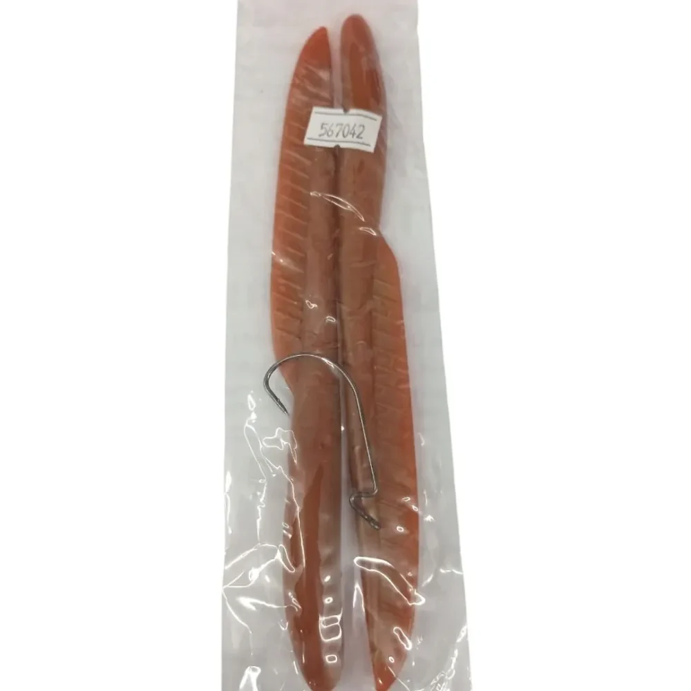 56704200 Señuelo Red Fish Gomita 3X Soft Morena X 2 Unidades. 15 Gr/19 Cm con Un Anz. Offset