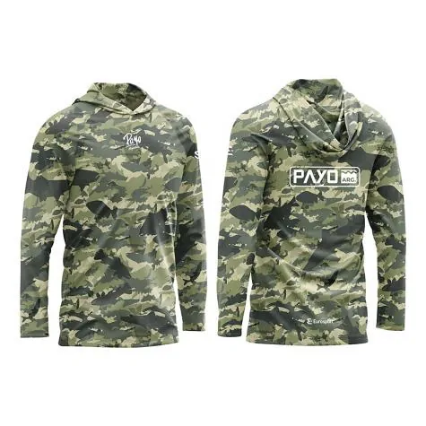 61060506 Remera Camu Especies Verde con Cap C.1008P Manga Larga Uv Hombre XL