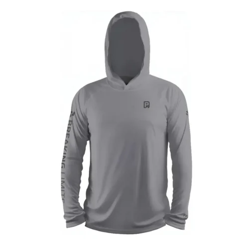 Remera Payo Breaking Combinada Gris con Capucha Manga Larga Uv 50 Hombre XL
