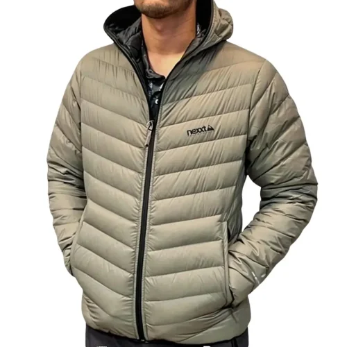 Campera Corvo Pluma con Capucha Hombre Gray XL Nexxt performance