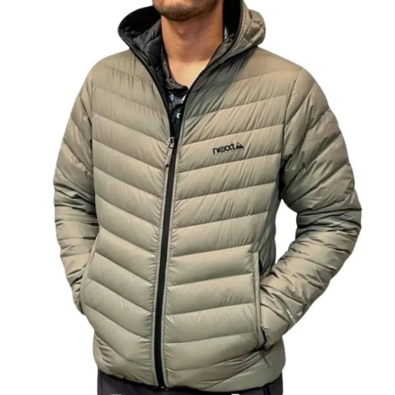 Campera Corvo Pluma con Capucha Hombre Gray XL Nexxt performance