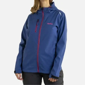 campera arrow soft shell con capucha Deep Mujer Nexxt performance