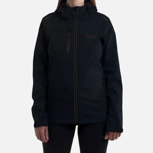 campera arrow soft shell con capucha Negro Mujer Nexxt performance